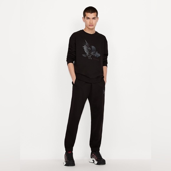 ARMANI EXCHANGE CREW NECK EAGLE SWEATSHIRT - Picture 5 of 10